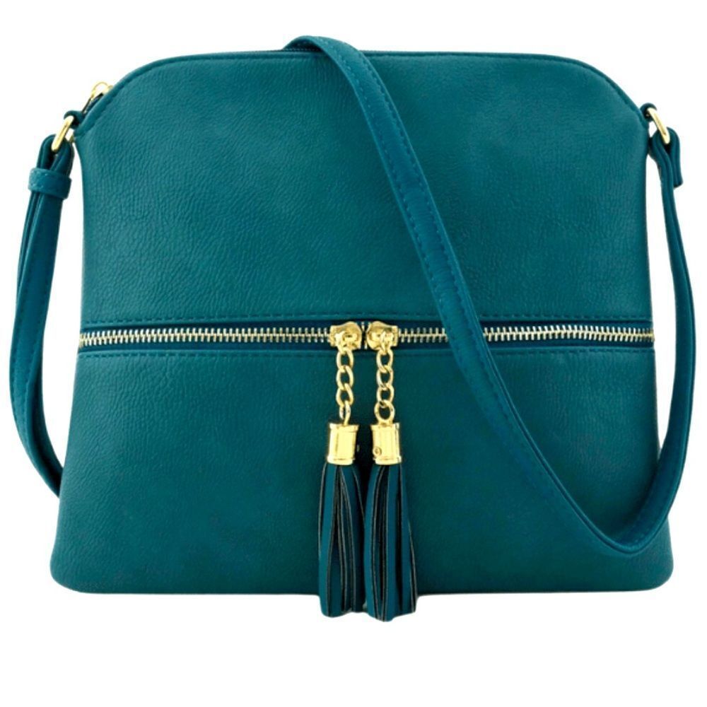 Messenger Bag For Women Dark Green Crossbody Bag With Tassel Messenger Bag For Women Dark Green Crossbody Bag With Tassel